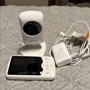 Vtimes White Baby Monitor with Camera